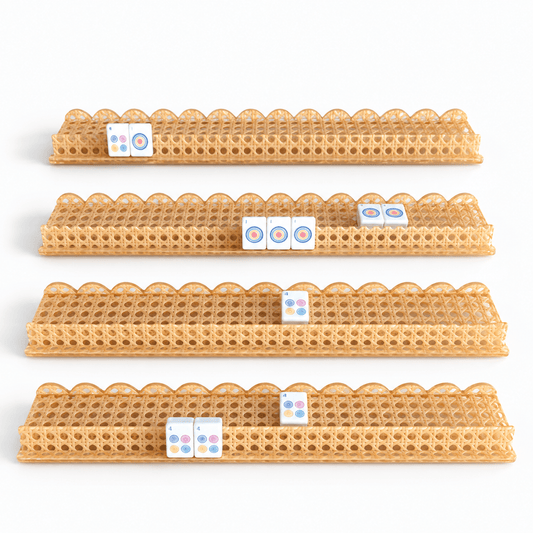 Bamboo-Weave Mahjong Tile Rack - MahjCove