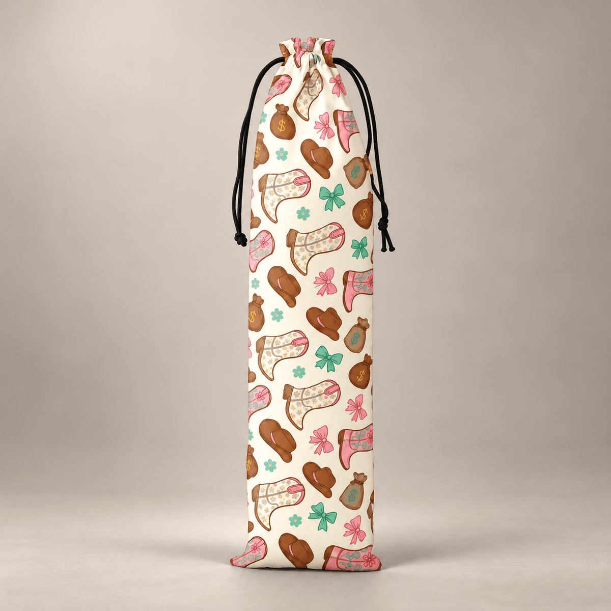 Cowboy boots pattern Cartoon Mahjong Rack Storage Bag standing product image