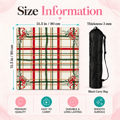 Christmas Plaid Mahjong Mat - MahjCove