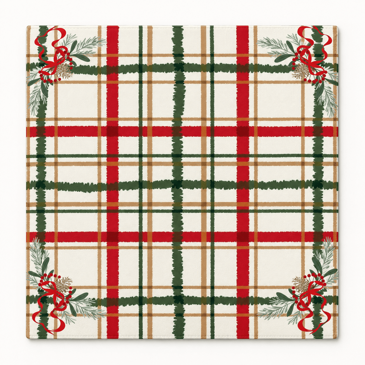 Christmas Plaid Mahjong Mat - MahjCove