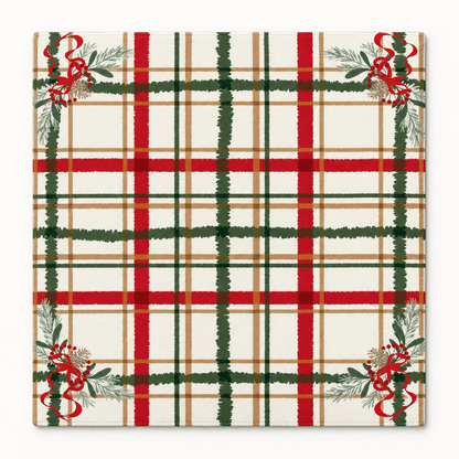 Christmas Plaid Mahjong Mat - MahjCove