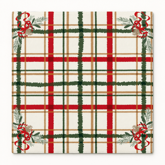 Christmas Plaid Mahjong Mat - MahjCove