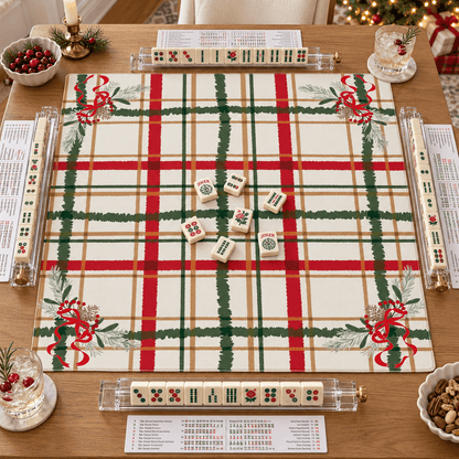 Christmas Plaid Mahjong Mat - MahjCove
