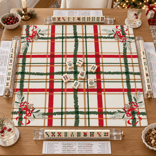 Christmas Plaid Mahjong Mat - MahjCove