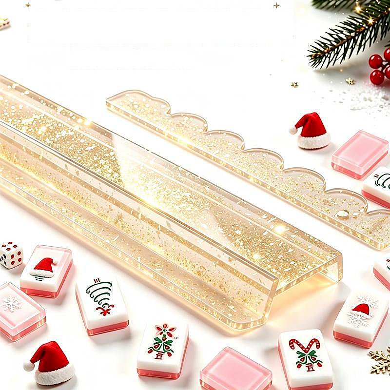 Gold Foil Acrylic Mahjong Rack Set - MahjCove