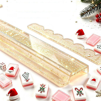 Gold Foil Acrylic Mahjong Rack Set - MahjCove