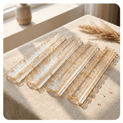Gold Foil Acrylic Mahjong Rack Set - MahjCove