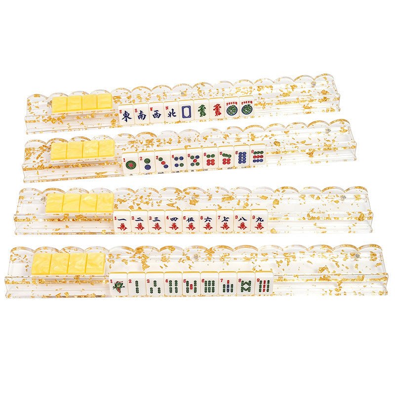Gold Foil Acrylic Mahjong Rack Set - MahjCove