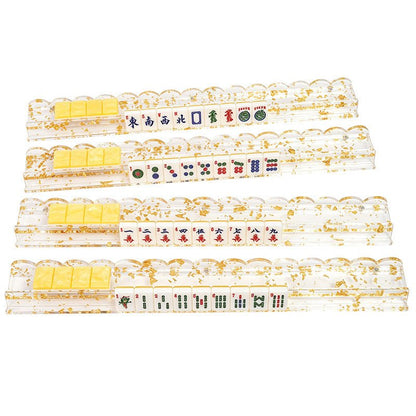 Gold Foil Acrylic Mahjong Rack Set - MahjCove