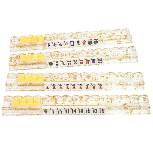 Gold Foil Acrylic Mahjong Rack Set - MahjCove