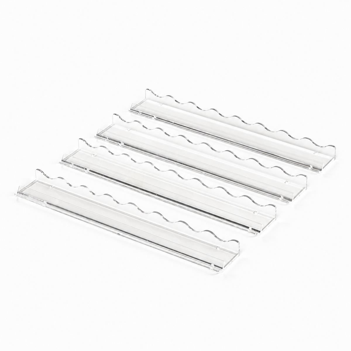 17.5-inch clear acrylic mahjong rack 4-piece set