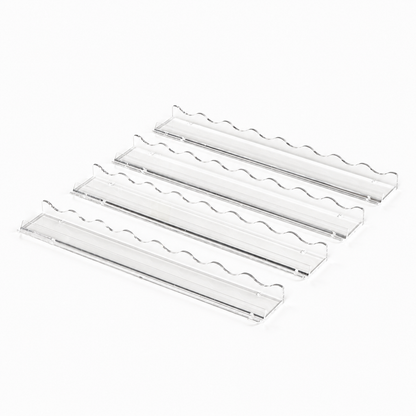 17.5-inch clear acrylic mahjong rack 4-piece set