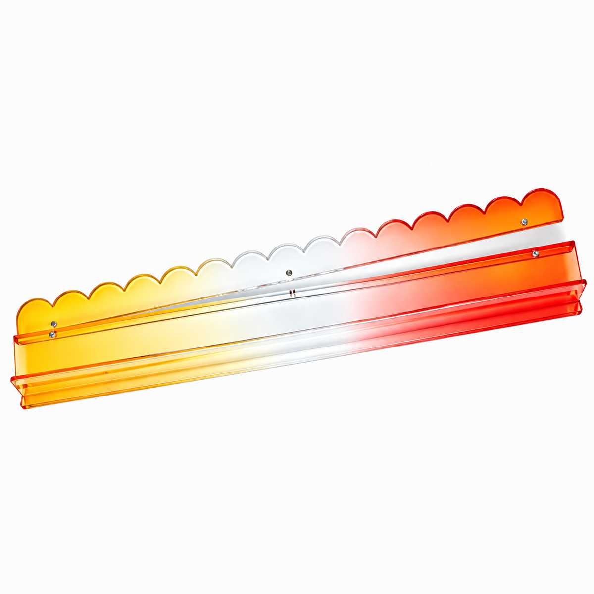 Red and yellow gradient variant of the MahjCove acrylic mahjong rack
