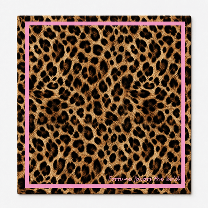 Pink Border Leopard Print Mahjong Mat mahjong mat.